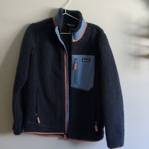 Navy Patagonia Fleece Jacket, Sz L